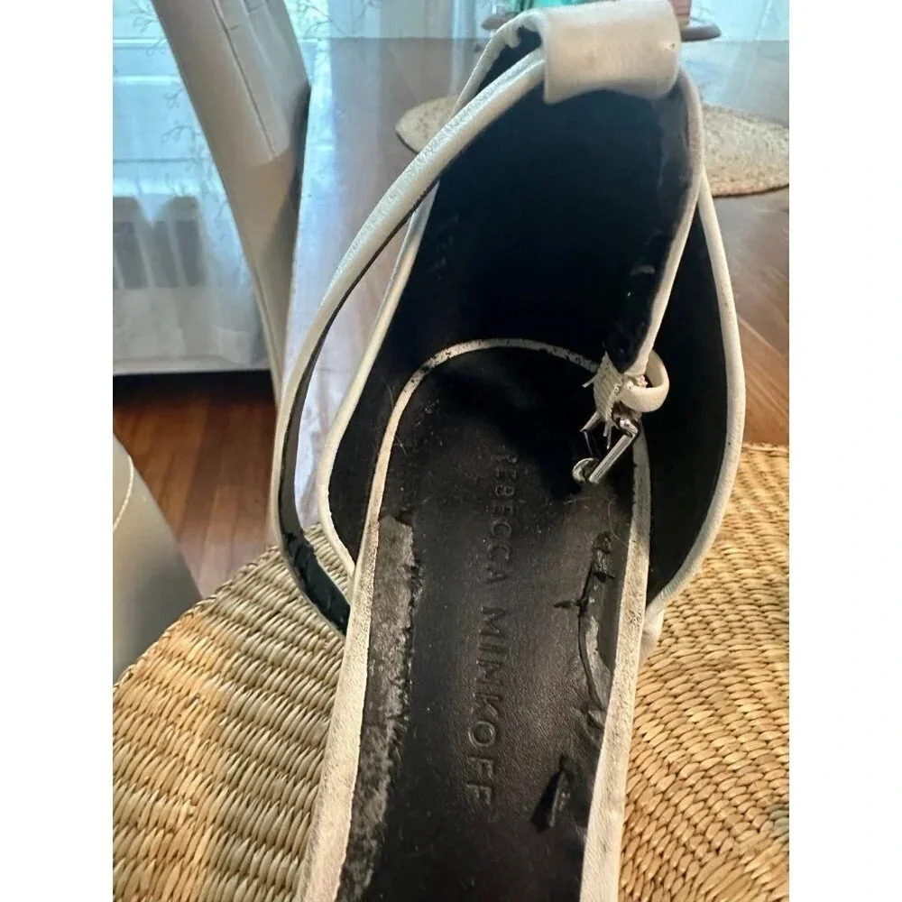 Rebecca Minkoff women’s size 8M white heels - Picture 5 of 9